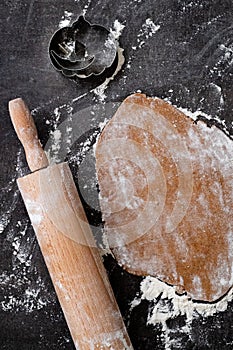 Process of homemade baking festive halloween cookies