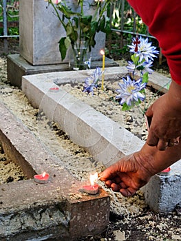 The process of honoring the departed in the Christian tradition. photo