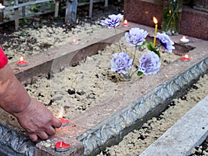 The process of honoring the departed in the Christian tradition. photo