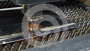 Process of industrial laser cutting of sheet metal