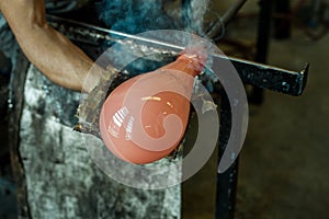 Process of making a blown glass lantern