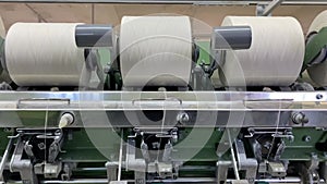 The Process of Making Yarn, Thread textile Factory Recycling Old Clothes