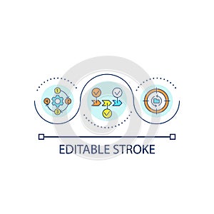 Process management loop concept icon