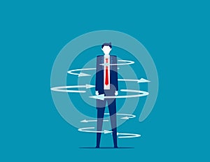 Process management. Strategy and performance, Flat cartoon vector illustration design