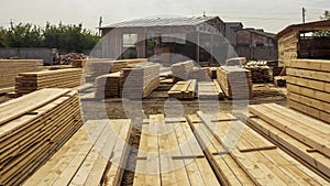 The process of manufacturing a pine board.