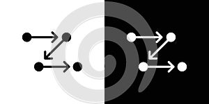 Process method step procedure or workflow icon linear logo isolated