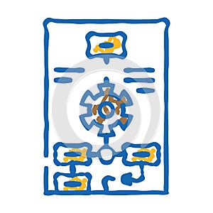 process modeling analyst icon doodle illustration