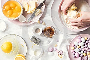 Process of preparation Easter pasrty