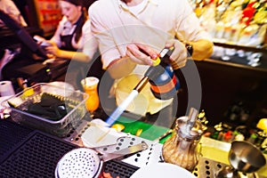 Process of preparing a cocktail