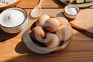 The process of preparing and decorating an Easter cupcake in the kitchen