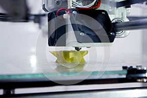 Process printing object 3D printer 3D printer printing model from molten plastic