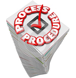 Process Procedure Workflow Paperwork Stack Busy Task Job