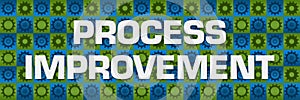 Process Improvement Green Blue Gears Square Texture