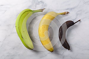 Ripening stages of a banana photo