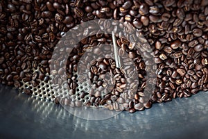 The process of roasting coffee bean
