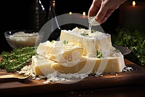 The process of salting cheese