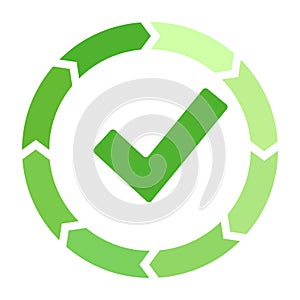 Process successfully completed vector icon