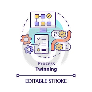 Process twinning concept icon