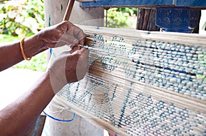 Process of weaving ancient Thailand as silk