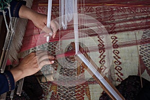 Process of weaving Thai Silk