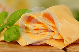 Processed cheese with greens