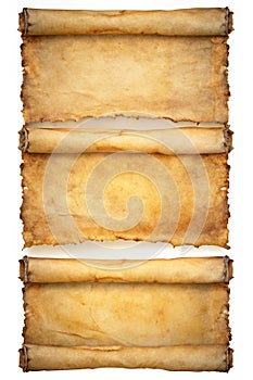 Processed Collage of Ancient Scroll Sheet of Brown Aged Paper