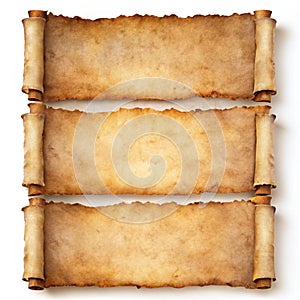 Processed Collage of Ancient Scroll Sheet of Brown Aged Paper