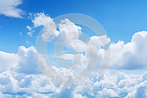 Processed collage of cloudy light blue sky texture. Background for banner, backdrop or texture