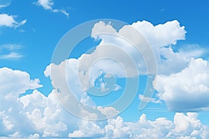 Processed collage of cloudy light blue sky texture. Background for banner, backdrop or texture