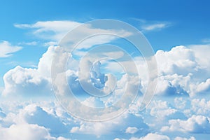 Processed collage of cloudy light blue sky texture. Background for banner, backdrop or texture