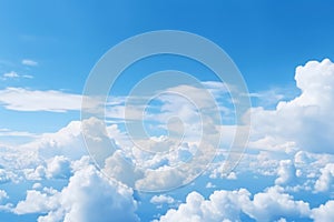 Processed collage of cloudy light blue sky texture. Background for banner, backdrop or texture