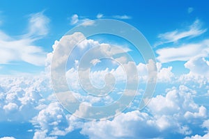 Processed collage of cloudy light blue sky texture. Background for banner, backdrop or texture