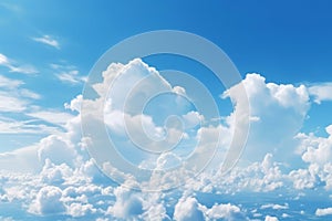 Processed collage of cloudy light blue sky texture. Background for banner, backdrop or texture