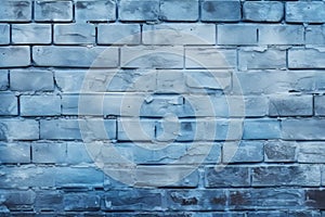 Processed collage of dark blue old brick wall texture. Background for banner, backdrop or texture