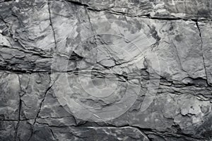 Processed collage of grey mountain cliff rock stone surface texture. Background for banner