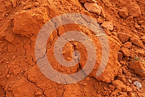 Processed collage of orange canyon soil