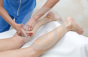 Processes foot massage photo