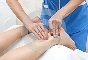 Processes foot massage photo