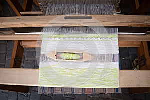 Processing of cotton on traditional weaving loom