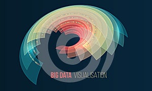 Processing of data arrays, sorting. Filtering machine algorithms. Data stream in the form of an array of circles and binary code.