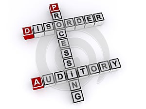 processing disorder auditory word block on white