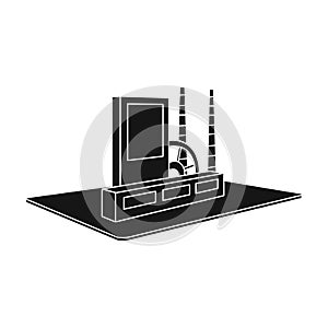 Processing factory. Factory and industry single icon in black style isometric vector symbol stock illustration web.