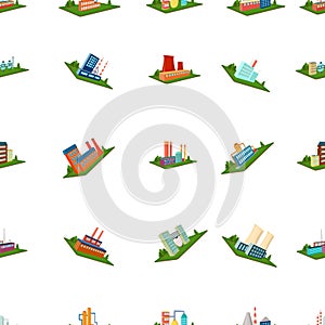 Processing factory,metallurgical plant and other production. Factory and industry set collection icons in cartoon style