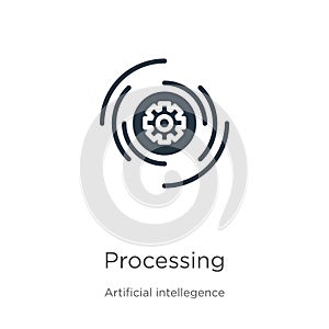 Processing icon vector. Trendy flat processing icon from artificial intellegence and future technology collection isolated on