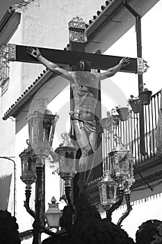 Procession crucifix in the holy week photo