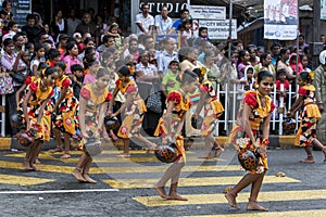 Procession of the Paththini Devala dancers.