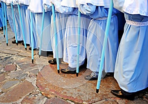 Procession of the Virgin of the mountain, feast of the patroness, Caceres, Extremadura, Spain