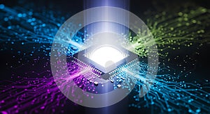 Processor Chip, AI, Quantum Computing, Motherboard Technology