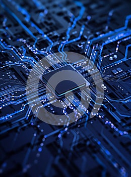 Processor chip on circuit board with copy space for design