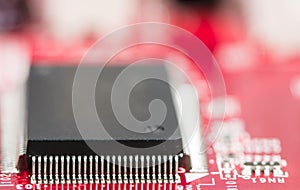 Processor chip on computer mainboard